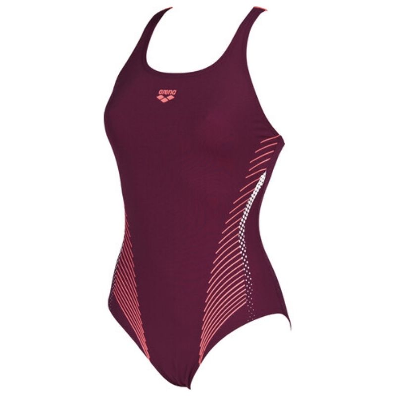 ONLY SIZE 32 - WOMEN'S FLUIDS ONE-PIECE SWIMSUIT - RED WINE - OntarioSwimHub