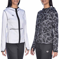 WOMEN'S HOODED SPACER REVERSIBLE F/Z JACKET - OntarioSwimHub