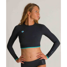 Load image into Gallery viewer, WOMEN&#39;S ICONS LONG SLEEVE CROPPED SHIRT - OntarioSwimHub
