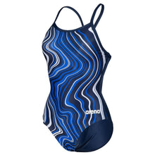 Load image into Gallery viewer, arena-womens-marbled-lightdrop-back-one-piece-swimsuit-navy-navy-multi-005563-740-ontario-swim-hub-1
