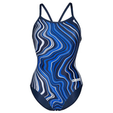 Load image into Gallery viewer, arena-womens-marbled-lightdrop-back-one-piece-swimsuit-navy-navy-multi-005563-740-ontario-swim-hub-2
