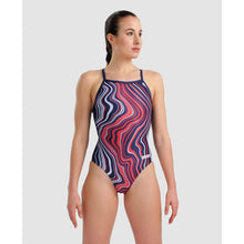Load image into Gallery viewer, arena-womens-marbled-lightdrop-back-one-piece-swimsuit-navy-red-multi-005563-740-ontario-swim-hub-5
