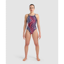 Load image into Gallery viewer,     arena-womens-marbled-lightdrop-back-one-piece-swimsuit-navy-red-multi-005563-740-ontario-swim-hub-7
