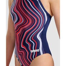 Load image into Gallery viewer, arena-womens-marbled-lightdrop-back-one-piece-swimsuit-navy-red-multi-005563-740-ontario-swim-hub-8
