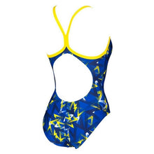 Load image into Gallery viewer, ONLY SIZE 24 - WOMEN&#39;S POWER TRIANGLE LIGHT DROP - NEON BLUE - OntarioSwimHub
