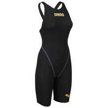 Load image into Gallery viewer, arena-womens-powerskin-carbon-core-fx-closed-back-black-gold-003658-105-ontario-swim-hub-3

