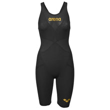 Load image into Gallery viewer, WOMEN&#39;S POWERSKIN CARBON GLIDE OPEN BACK - BLACK/GOLD - OntarioSwimHub
