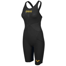 Load image into Gallery viewer, WOMEN&#39;S POWERSKIN CARBON GLIDE OPEN BACK - BLACK/GOLD - OntarioSwimHub
