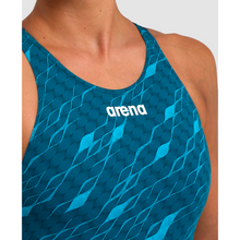 Load image into Gallery viewer, arena-womens-powerskin-st-next-eco-open-back-limited-edition-sea-blue-006349-101-ontario-swim-hub-4
