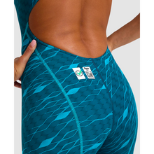 Load image into Gallery viewer, arena-womens-powerskin-st-next-eco-open-back-limited-edition-sea-blue-006349-101-ontario-swim-hub-5
