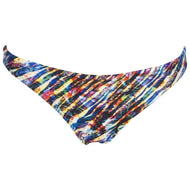 WOMEN'S REAL BRIEF BIKINI BOTTOM - BLACK MULTI - OntarioSwimHub