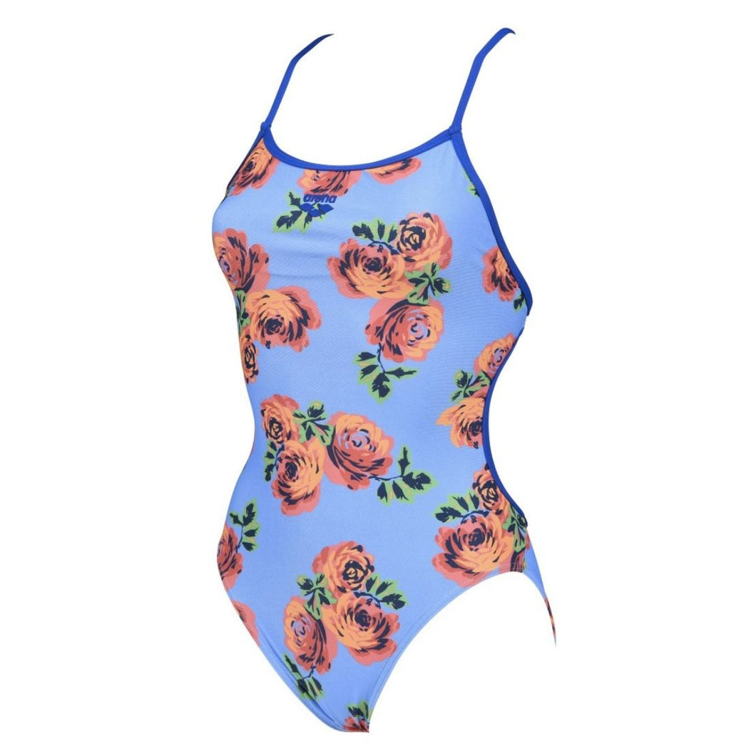 WOMEN'S ROSES LACE BACK ONE PIECE
