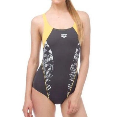 ONLY SIZE 32 - WOMEN'S SEE THROUGH V BACK - GREY - OntarioSwimHub