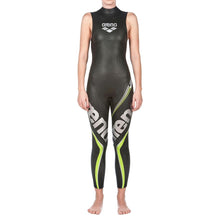 Load image into Gallery viewer, WOMEN&#39;S SLEEVELESS CARBON TRIWETSUIT - BLACK
