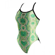 WOMEN'S SNAKE SKIN CHALLENGE BACK - GREEN - OntarioSwimHub