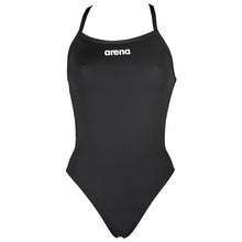 Load image into Gallery viewer,     arena-womens-solid-light-tech-high-leg-one-piece-swimsuit-black-white-2a593-55-ontario-swim-hub-2
