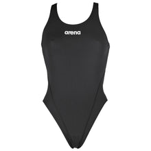 Load image into Gallery viewer,     arena-womens-solid-swim-tech-high-one-piece-swimsuit-black-white-2a594-55-ontario-swim-hub-2

