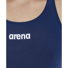 Load image into Gallery viewer,     arena-womens-solid-swim-tech-high-one-piece-swimsuit-navy-white-2a594-75-ontario-swim-hub-7
