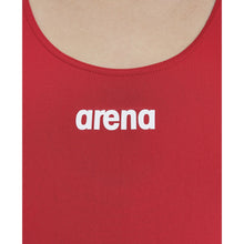 Load image into Gallery viewer,    arena-womens-solid-swim-tech-high-one-piece-swimsuit-red-white-2a241-45-ontario-swim-hub-7
