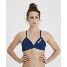 Load image into Gallery viewer, WOMEN&#39;S SOLID TIE BACK BIKINI TOP - NAVY
