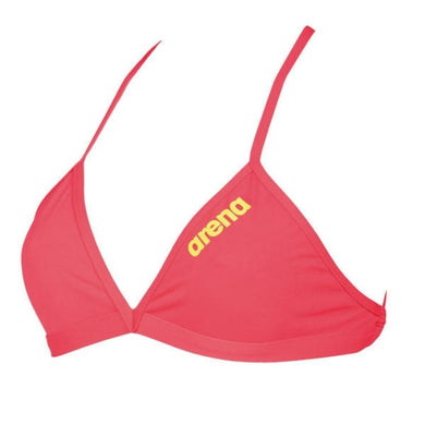 WOMEN'S SOLID TIE BACK BIKINI TOP - RED - OntarioSwimHub