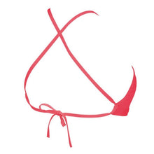 Load image into Gallery viewer, WOMEN&#39;S SOLID TIE BACK BIKINI TOP - RED - OntarioSwimHub
