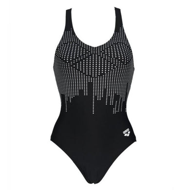 ONLY SIZE 32 - WOMEN'S STUDDED V BACK - BLACK - OntarioSwimHub