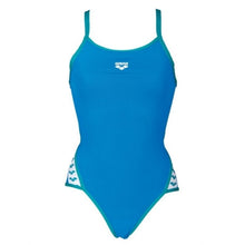 Load image into Gallery viewer, ONLY SIZE 32 - WOMEN&#39;S TEAM STRIPE SUPERFLY BACK - PIX BLUE - OntarioSwimHub
