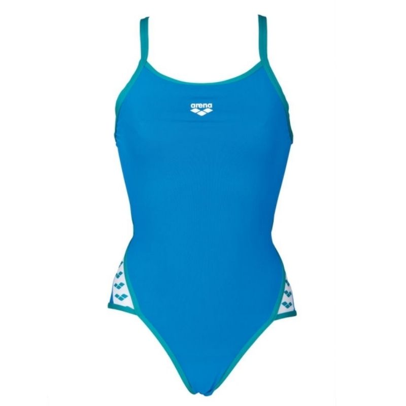 ONLY SIZE 32 - WOMEN'S TEAM STRIPE SUPERFLY BACK - PIX BLUE - OntarioSwimHub