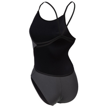 Load image into Gallery viewer, arena-womens-team-swimsuit-lace-back-solid-asphalt-black-004651-530-ontario-swim-hub-3
