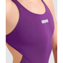 Load image into Gallery viewer, arena-womens-team-swimsuit-swim-tech-solid-plum-white-004763-911-ontario-swim-hub-8
