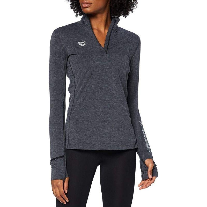WOMEN'S THERMAL HALF ZIP LONG SLEEVE TRAINING TOP - OntarioSwimHub