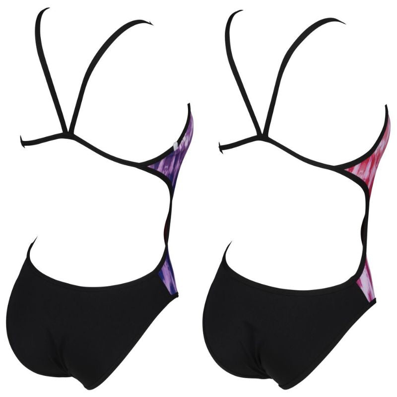 ARENA WOMEN'S TIEDYE STRIPES REVERSIBLE CHALLENGE BACK ONE-PIECE