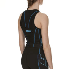 Load image into Gallery viewer, WOMEN&#39;S TRIATHLON TOP ST - BLACK/TURQUOISE
