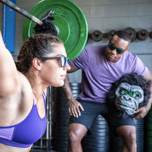 Load image into Gallery viewer,       silverback-squat-mobility-grey-goodr-crossfit-sunglasses-og-gy-lg1-ontario-swim-hub-5
